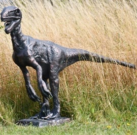 Velociraptor Metal Garden Ornament