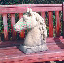 Horses Head Stone Statue