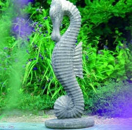 Stone Seahorse Statue