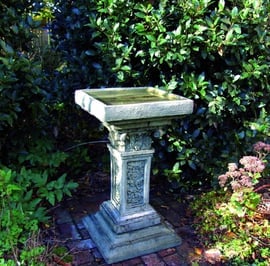 Rococo Stone Birdbath