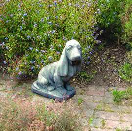 Large Bassett Hound Garden Statue