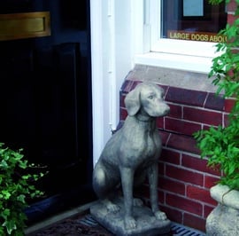 Pointer Garden Statue