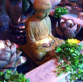 Meditating Buddha Stone Fountain