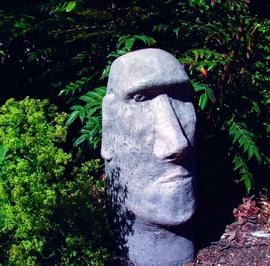 Stone Moai Head Statue