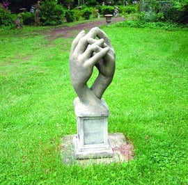 Entwined Hands Garden Statue