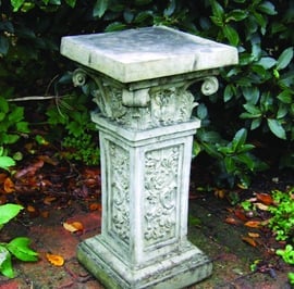 Rococo Stone Garden Pedestal
