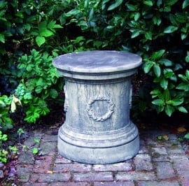 Round Laurel Plinth Garden Pedestal