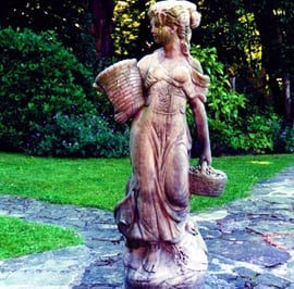 Large Country Girl Garden Statue