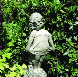 Large Victorian Girl Garden Statue