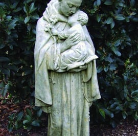 Saint Anthony Holding a Child Stone Garden Statue