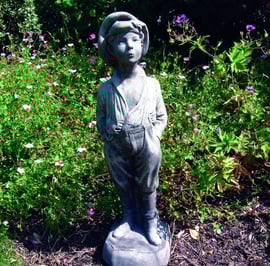 Whistling Urchin Garden Statue