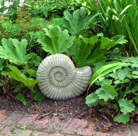 Grand Stone Ammonite Garden Statue