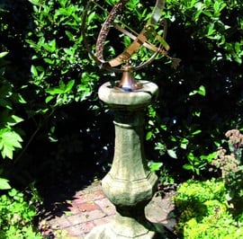 Large Armillary on Stone Garden Pedestal