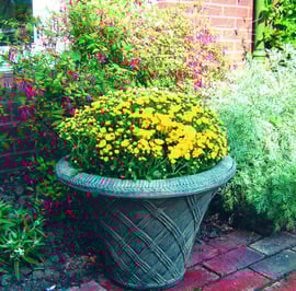 Thatched Stone Garden Urn 