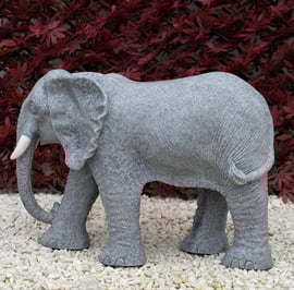 Extra Large Elephant Garden Statue in Grey