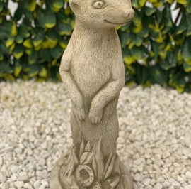 Proud Meerkat Stone Garden Ornament in Stone
