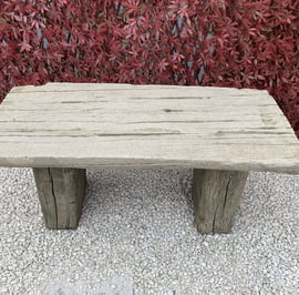 Sleeper Stone Garden Bench in Stone