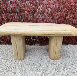Sleeper Stone Garden Bench in Sandstone