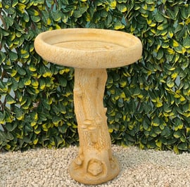 Fox Birdbath in Sandstone