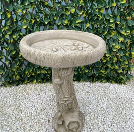Fox Birdbath in Stone