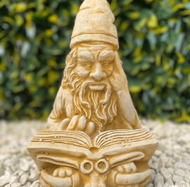 Reading Wizard Stone Garden Ornament in Sandstone