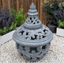 Garden Lantern Garden Ornament in Grey