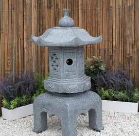 Pagoda Garden Ornament in Grey
