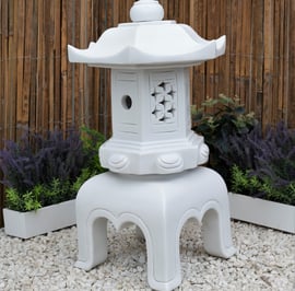 Pagoda Garden Ornament in White