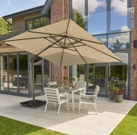 Garden Must Haves Royce Ambassador 3m Cantilever Parasol Smoke Grey