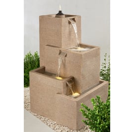 Tumbling Cascade Water Feature with Light