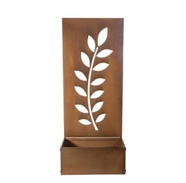 Aged Fern Steel Decorative Garden Screen and Planter