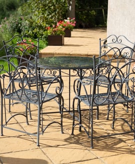 Heritage 5 Piece Metal Garden Dining Set