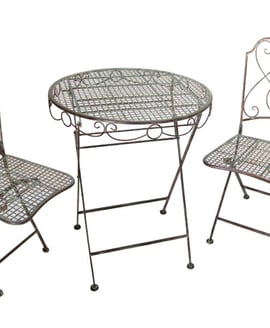Abbotsbury Rusted Green Metal Garden Bistro Set