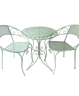 Wiswell Sage Green Metal Bistro Set