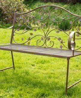 Alsace Green Metal Garden Bench