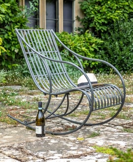 Scala Grey Metal Rocking Chair