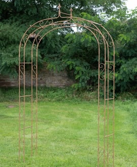 Rusted Gothic Metal Garden Arch