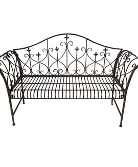 Yalding Antiqued Metal Garden Bench