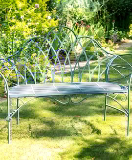 Mayfair Lead Grey Metal Garden Bench