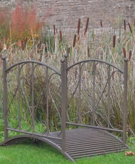 Hawkeshead Brown Metal Garden Bridge