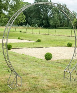 Lunar Sage Green Metal Garden Arch