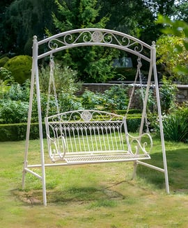 Cinderford Cream Metal Swing Seat