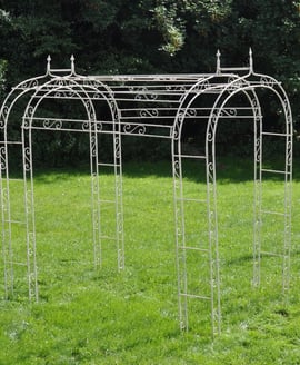 Parisienne Metal Garden Tunnel in Cream