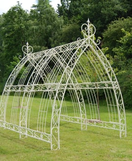 Cream Gothic Metal Garden Tunnel
