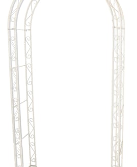 Cream Iron Antiqued Metal Garden Arch