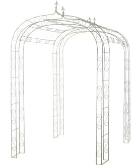 Cream Metal Garden Arch Tunnel