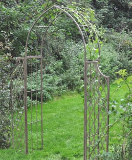 Lattice Metal Garden Arch with Side Panels