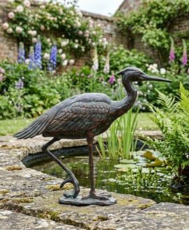 Egret Metal Garden Ornament