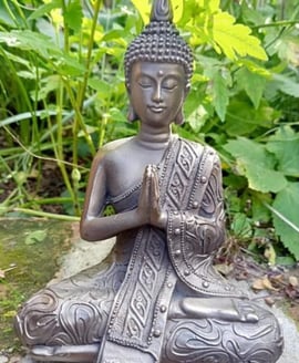 Bronzed Thai Buddha Garden Ornament