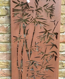 Bamboo Steel Decorative Garden Screen 0.7m